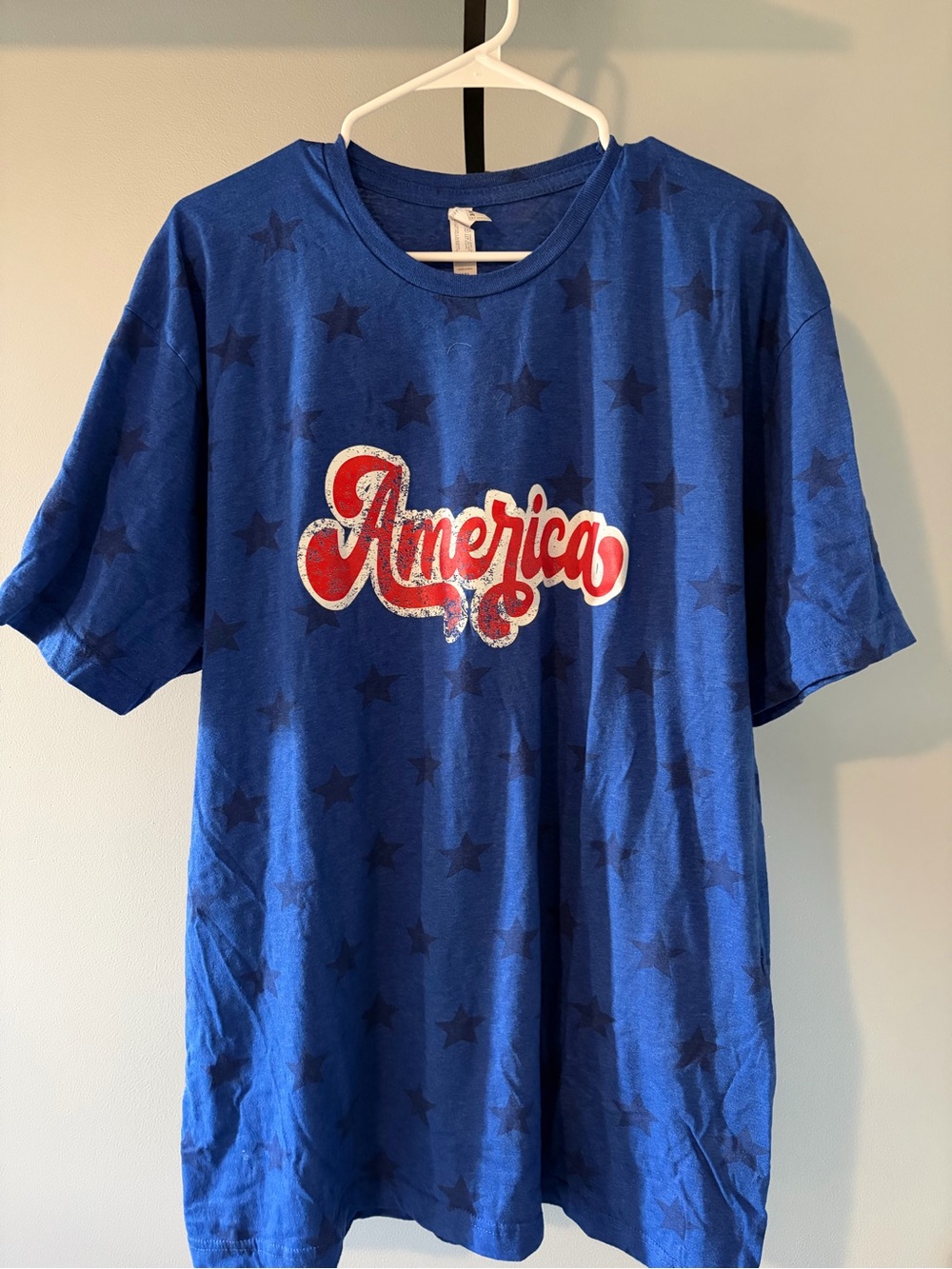 Blue 'America' Star Graphic Tee